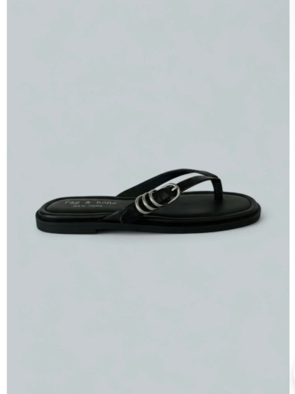 NEW Rag & bone black leather sandals size 37